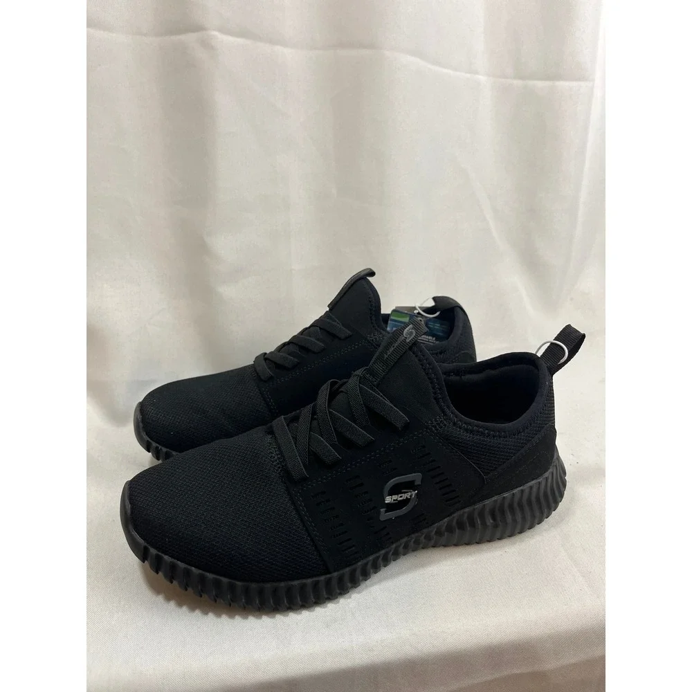 S Sport by Skechers Brennen 2.0 Mens Black Memory Foam Sneakers Size 7 NEW